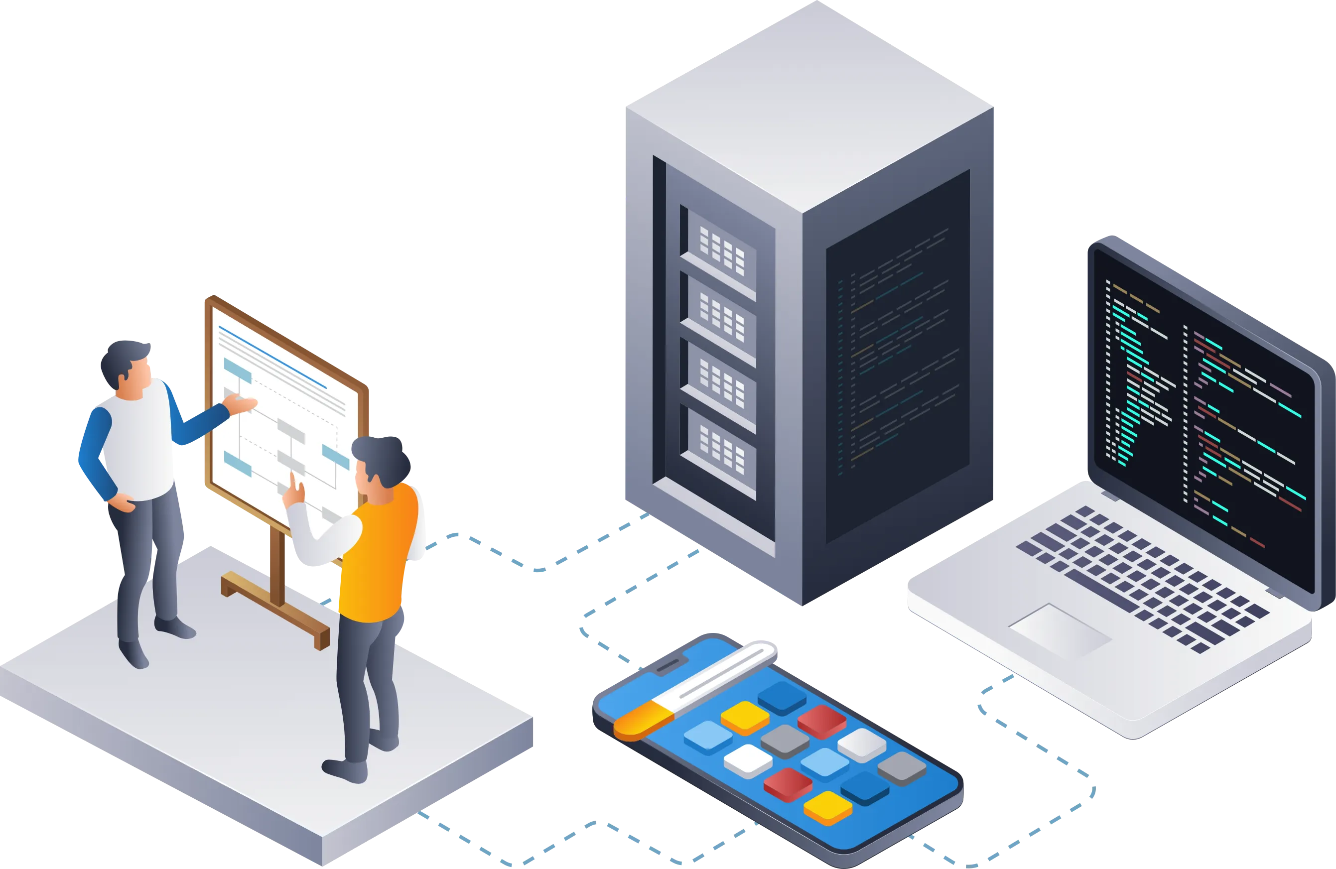 Team building custom web and mobile applications
